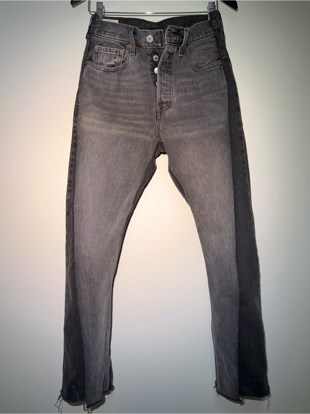 Levi’s Premium 501 Spliced Jeans Parallel Universe Black - Picture 3 of 6